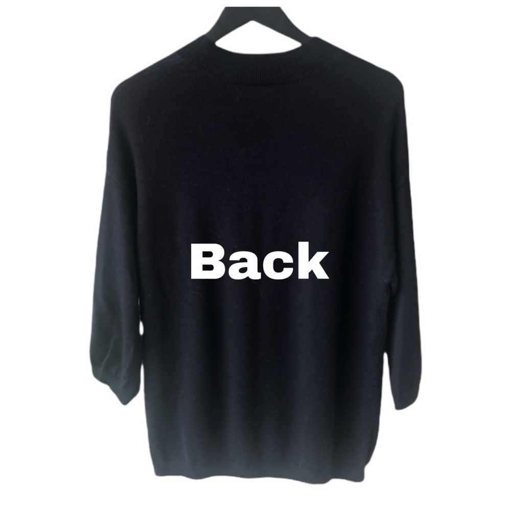 OAK + FORT Mock Neck 1/2 Sleeve Sweater - Picture 2 of 9